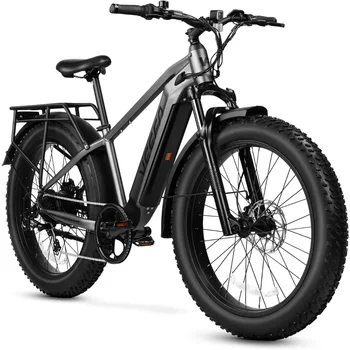 Image Electric Bike for Adults 750W/Peak 1000W Motor Battery 26" x 4.0" Fat Tire Mountain Ebike 28MPH E Bike 7-Speed UL 2849 Certified