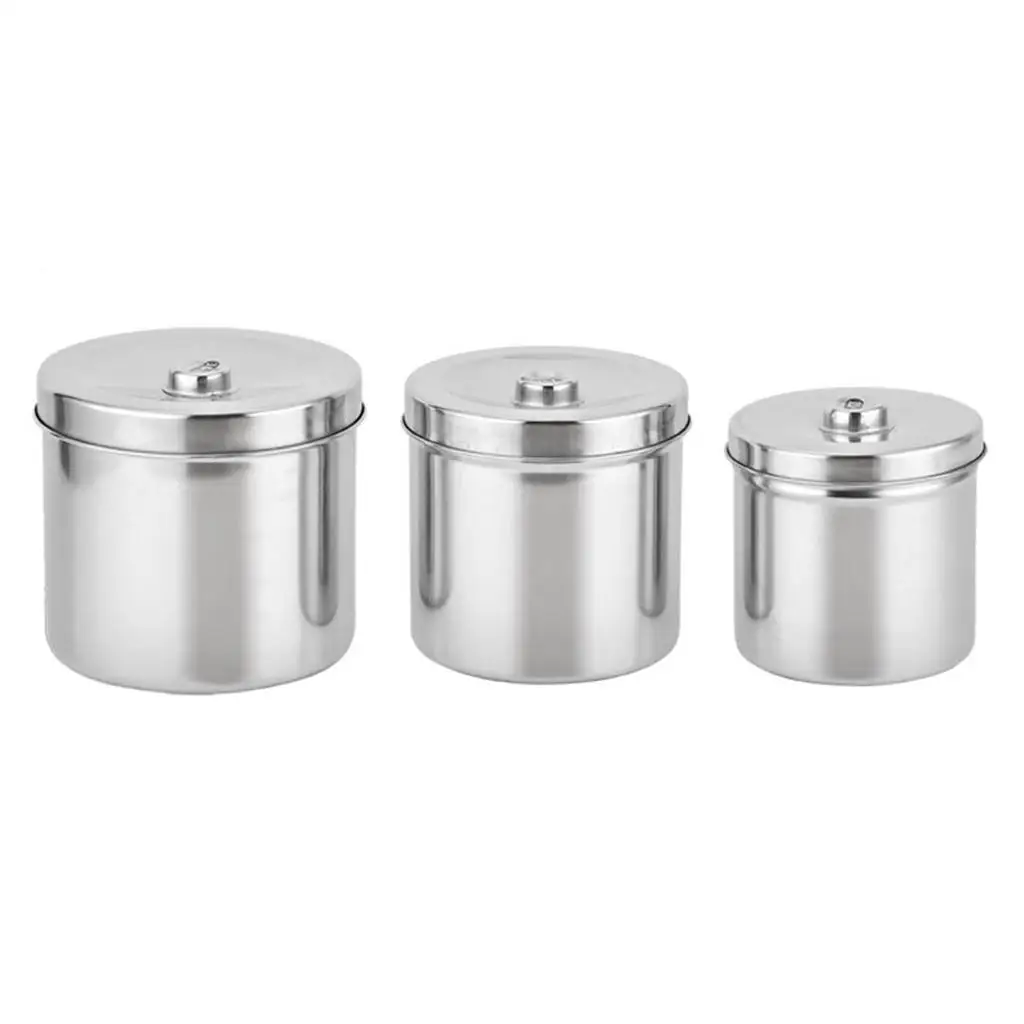 Portable Stainless Steel Disinfection Box with Smooth Edge for Gauze and Cotton Swab Storage in Clinics