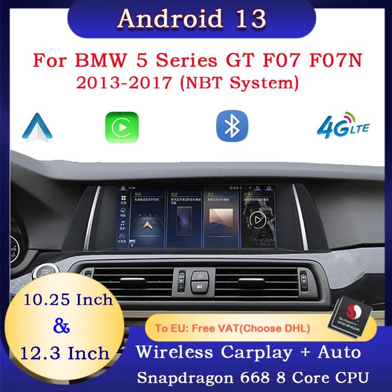

Android 13 Car Radio For BMW 5 Series GT F07 F07N Carplay Android Auto 8 Core Car Video Player Car Multimedia Player Navigation