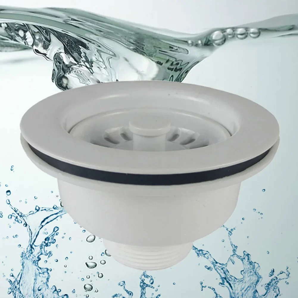 Fits Perfectly 114mm PP Flange Fits Sink Mini Basket Strainer Waste Kit Kitchen  Suitable for Sink Opening 83 90mm