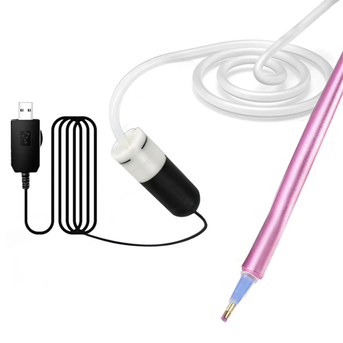 BAAQ Pena Seni Berlian Vakum Alat Pengisap Berlian Elektrik, Tidak Perlu Lumpur Lem Tanah Liat-Alat Seni Berlian Vakum Portabel