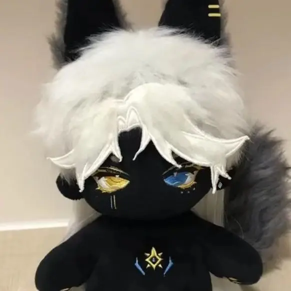 Recheado 20cm pele preta anubis cosplay dos desenhos animados de pelúcia com esqueleto boneca vestir-se brinquedos para crianças presente aniversário
