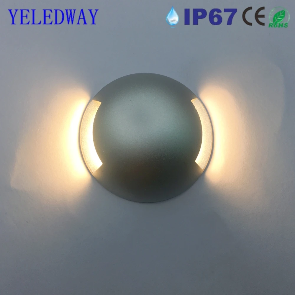 IP67 Waterproof Underground LED Lamp 12V 24V Outdoor Garden 1/2/3 Side 3W Embedded Yard Path Underground Light Sidewalk Lighting