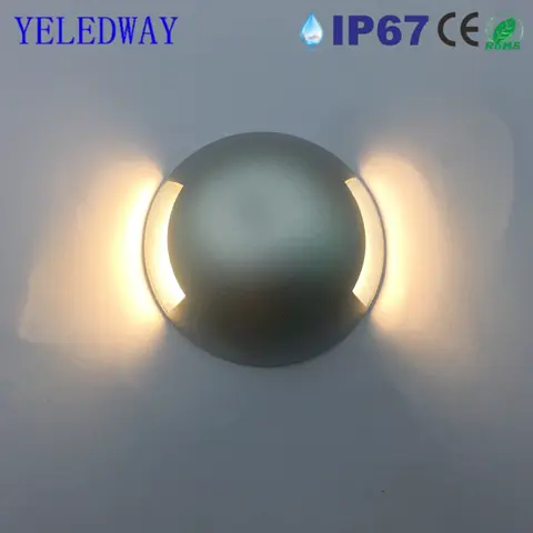 IP67 방수 지하 LED 램프 12V 24V 야외 정원 1/2/3 측면 3W 임베디드 야드 경로 지하 조명 보도 조명