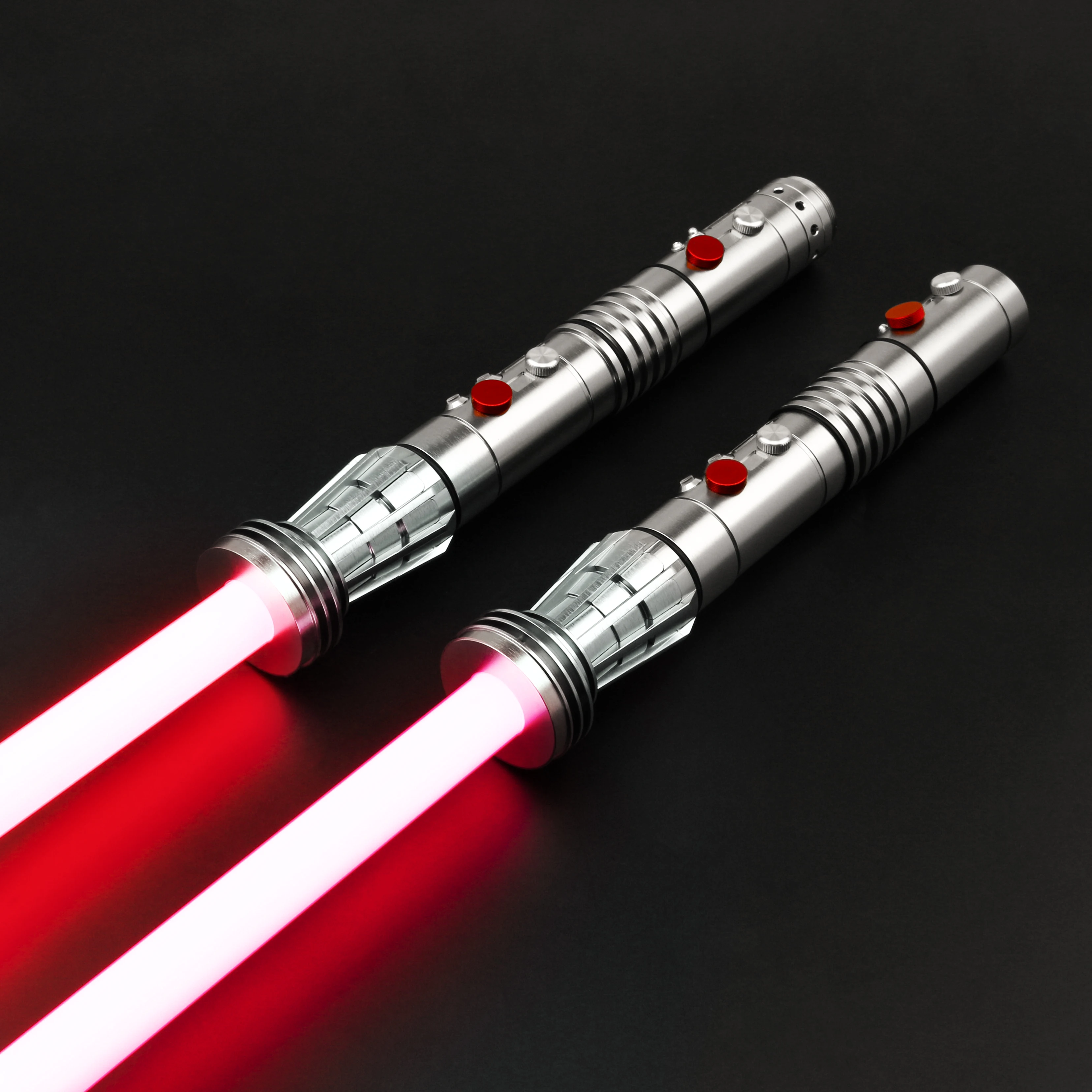 Lightsaber Neo Pixel 2PCS Double Blade Smooth Swing RGB Laser Sword Metal Handle Cosplay Toys Darth Maul Replica Saber Stafff