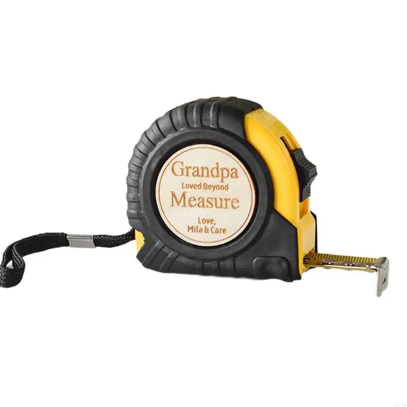 E74E Tape Measure Fathers Day Birthday Gift for Dad Retractable Measuring Tape Portable Woodworker Carpenter Measurement Tool