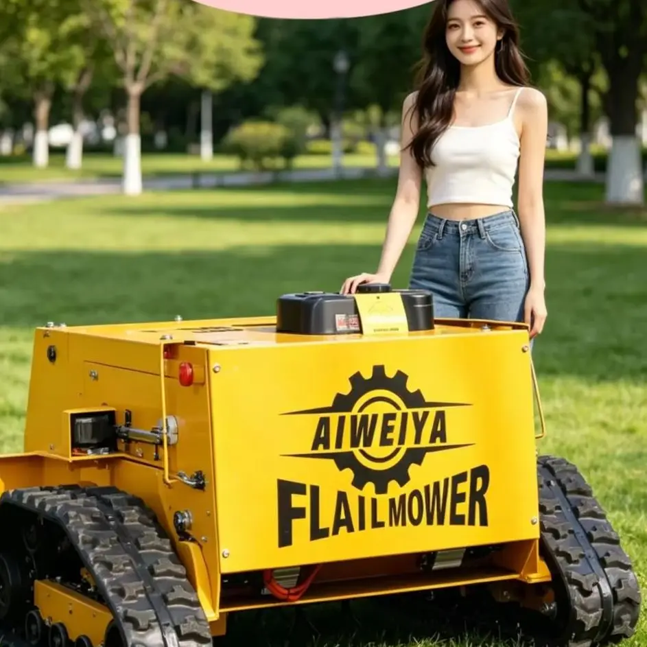 

Робот-газонокосилка на гусеничном ходу с дистанционным управлением для ухода за газоном на склонах и в условиях бездорожья