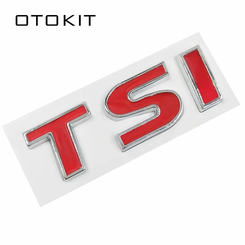 Metal TSI Fender Side Car Rear Trunk Emblem Badge Label Decals 3D Sticker for Volkswagen Magotan Sagitar Golf Polaris Boracay