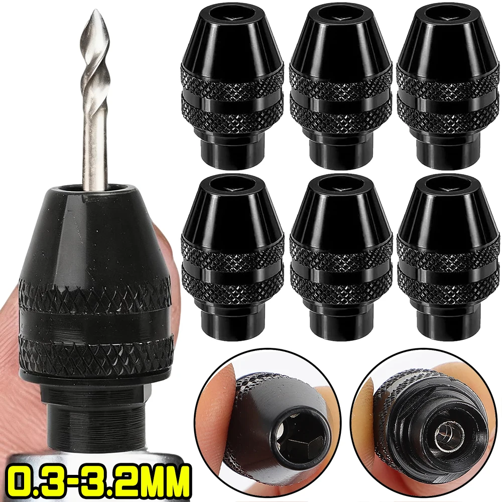 

Keyless Chuck Replacement 0.3-3.2mm Clamping Range Universal Quick Change Three-jaw Drill Rotary Tools Electric Grinding Chuck
