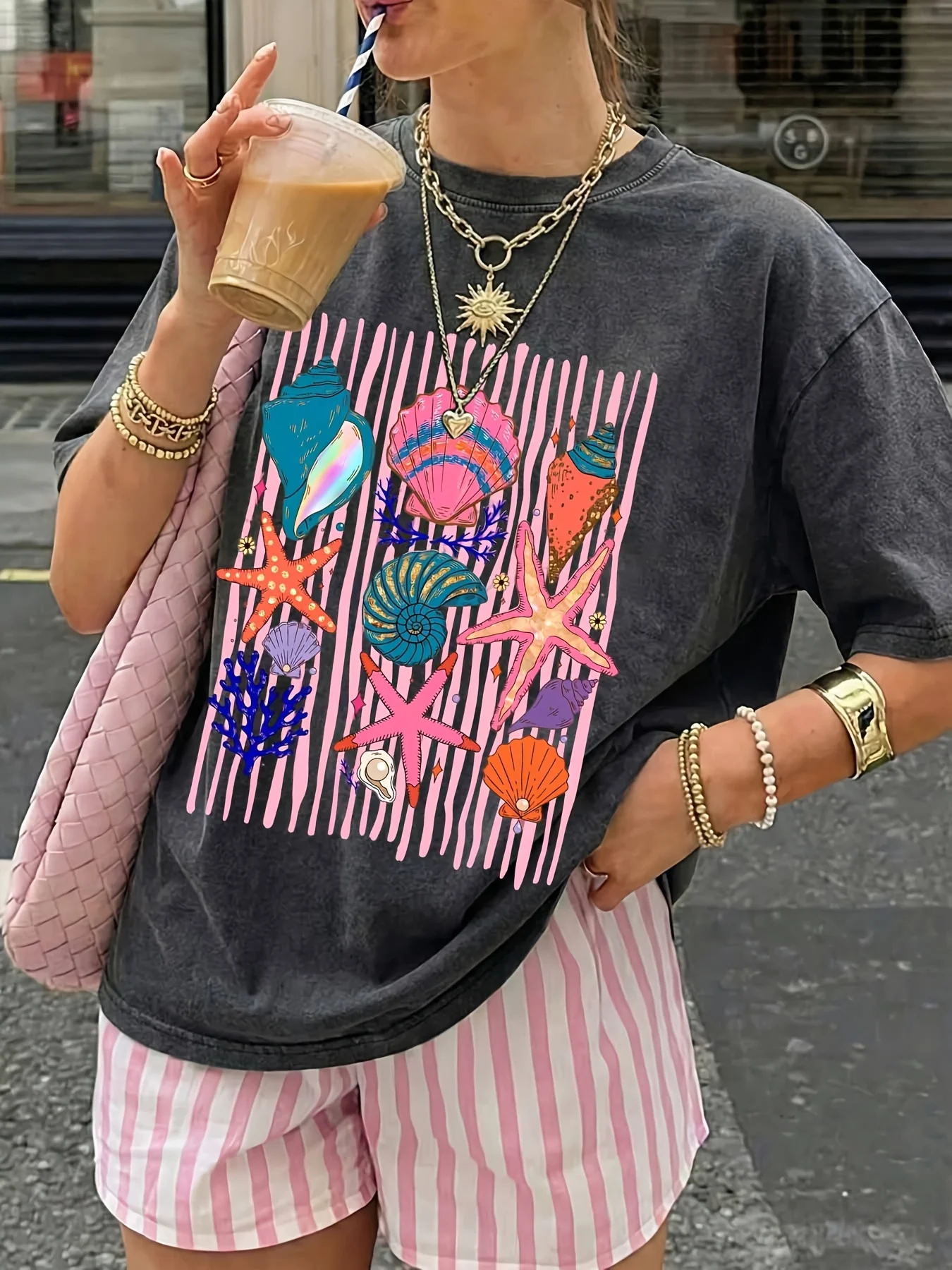 Summer women's suit 3D printed breathable sweat-absorbent casual fashionable outdoor women's clothing