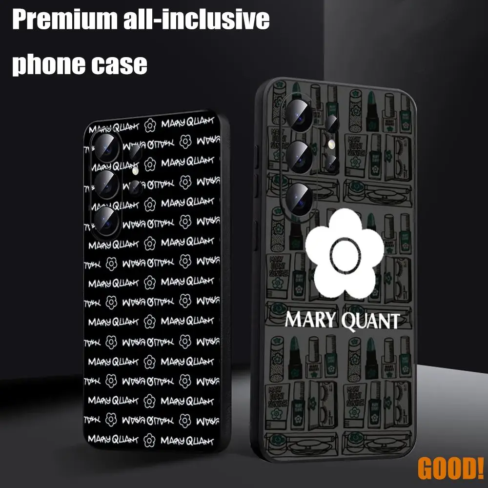 Brand Q-QUANT MARY Phone Case For Samsung Galaxy S26 S25 S24 S23 S22 S21 S20 Plus Ultra Note20 Soft Black