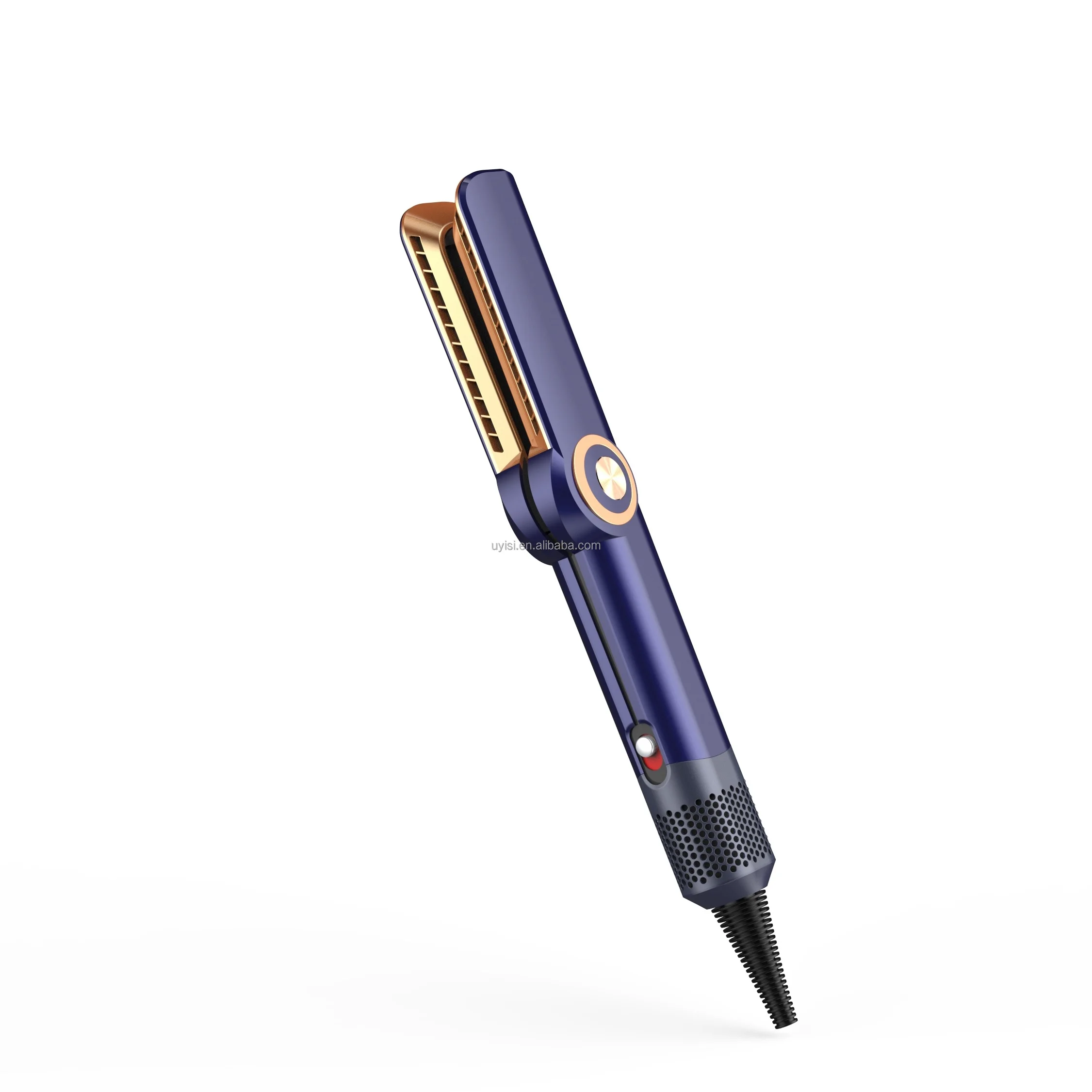 Portable Ceramic Electric Multi-Style 2-in-1 Hair Straightener Wet/Dry Flat Iron Airflow Air Blower for All Household