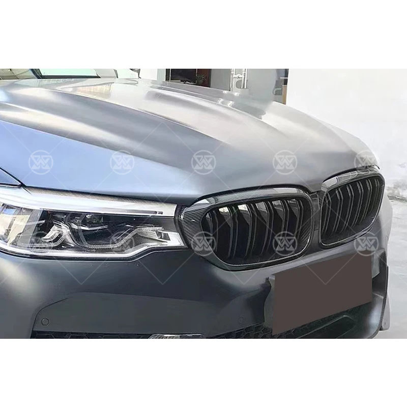 

Решетка радиатора из карбона, рамка решетки, сетчатая накладка, крышка воздухозаборника для BMW 5 серии G30 G38 F90 M5 2018-2020, комплект обвеса