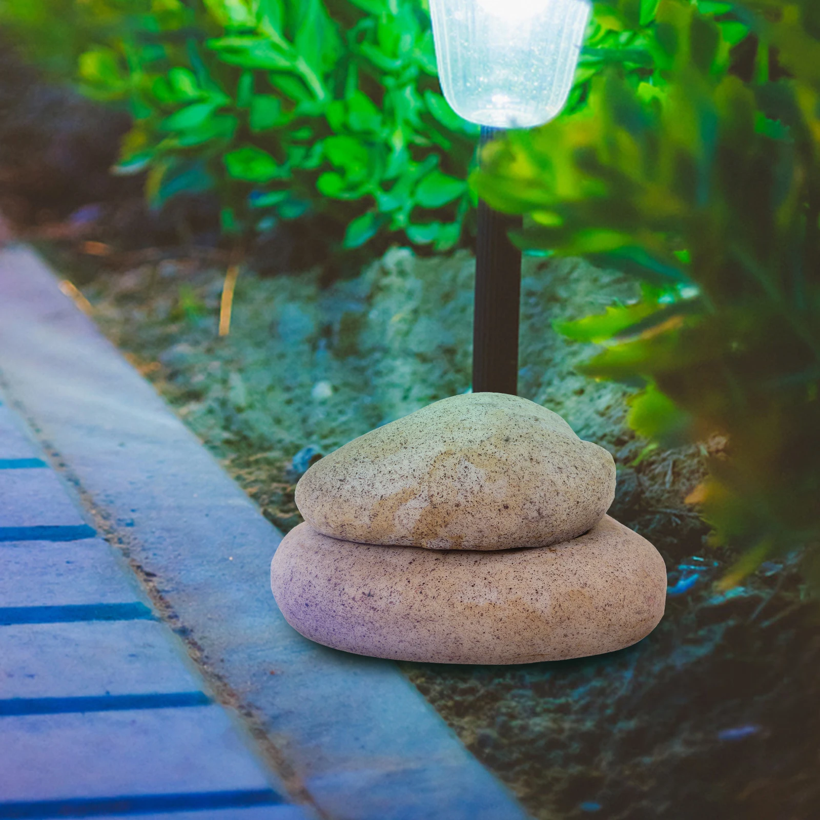 مظهر مزيف مخفي في الهواء الطلق الراتنج مفتاح حامل حديقة ساحة صندوق تخزين حاوية أمنية مقاومة للماء