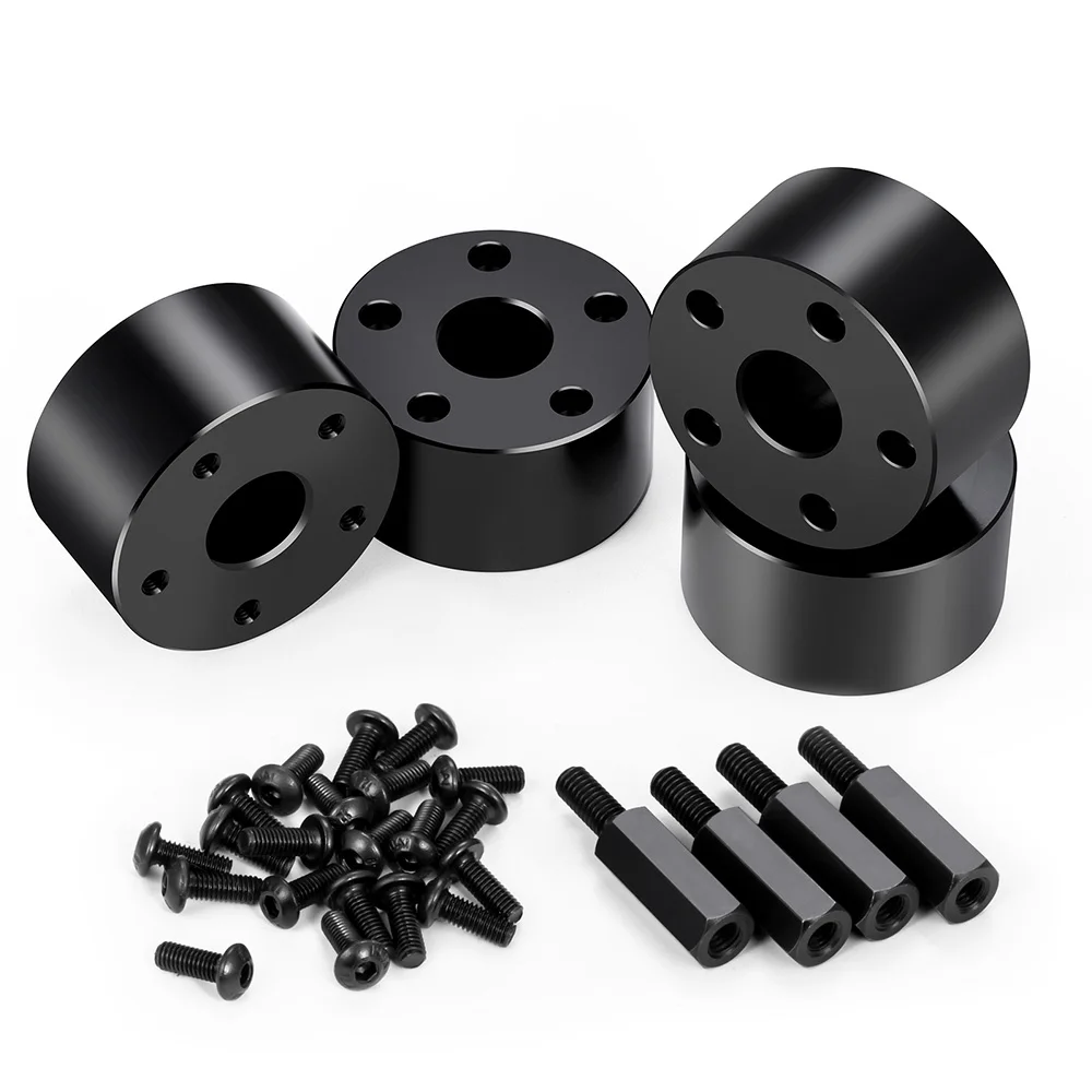 TRINOOD 4PCS Aluminum Alloy Wheel Wideners Front Wheels Hub Adapter +19mm for 1/10 Tamiya Clod Buster Upgrade Parts