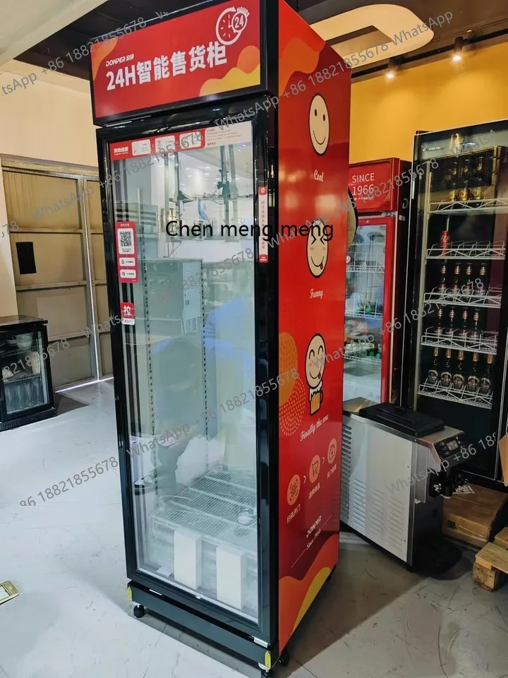 24H Unmanned Self-Service Vending Machine Commercial Scan Code Snack Drink Display Sale Cabinet