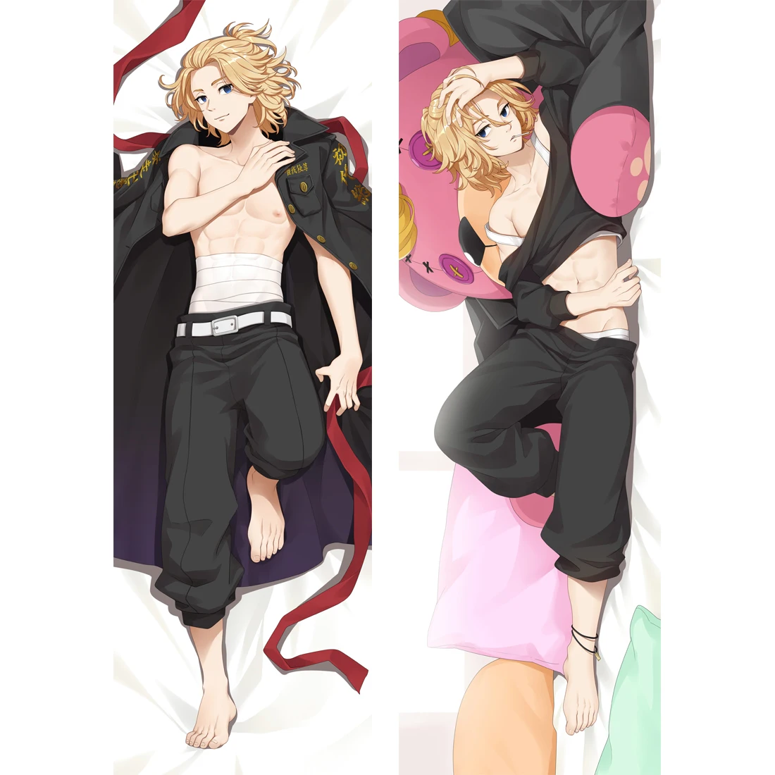 Anime Abraçando Corpo Lance Almofada Travesseiro Capa, Dakimakura Cosplay Case