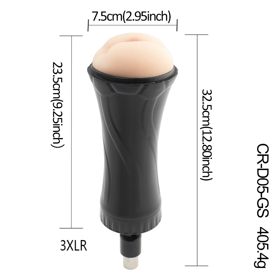 FREDORCH 3XLR Sex machine Attachment  dildo Vibrating Dildo black Big Bendable  Dildo Male Masturbation Cup for sex machine