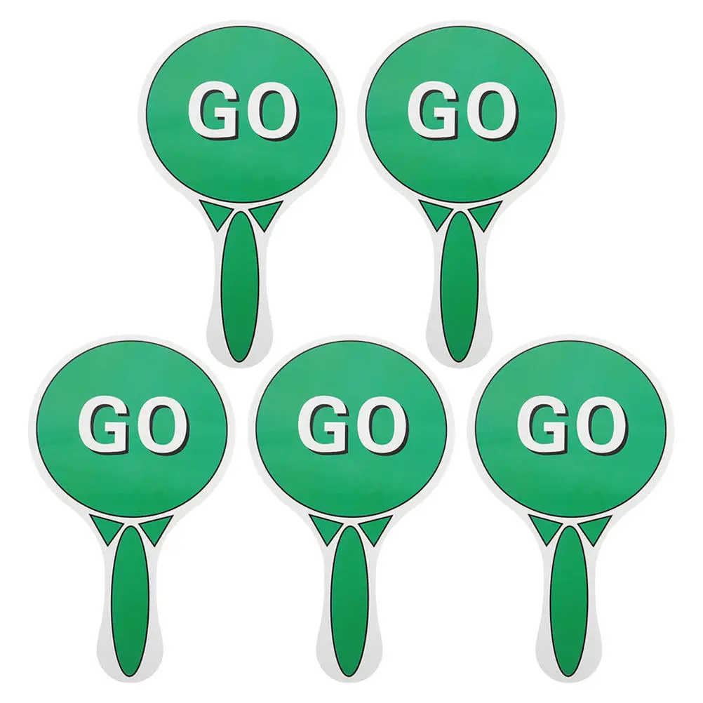 5pcs-traffic-education-handheld-signs-double-sided-red-green-paddles-lightweight-for-children-road