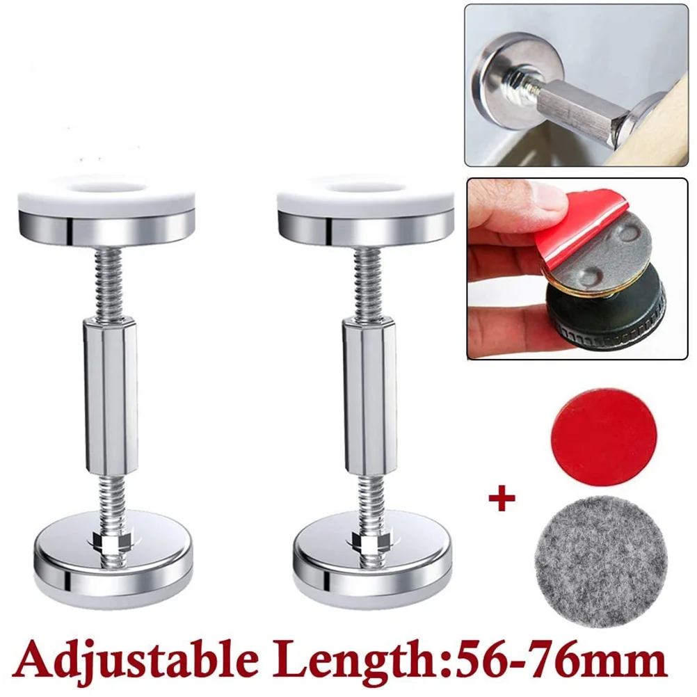 

2 Pcs Anti-collision Stabilizer Bedside Fixer Home Supplies Stainless Steel Anti-sloshing Actuator Adjustable Wall Headboard