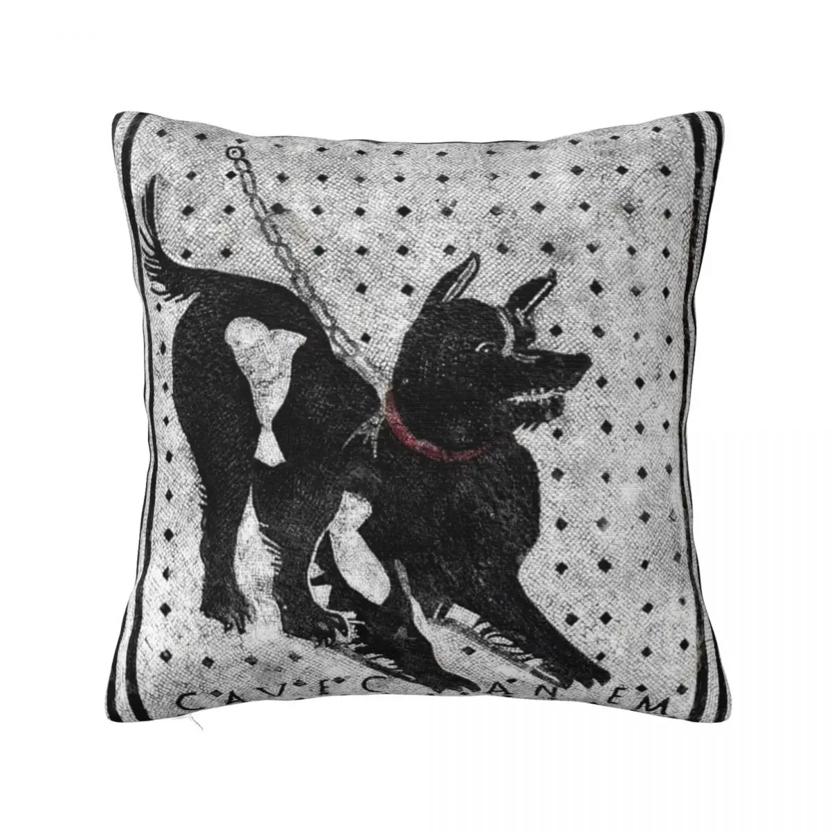 

Cave Canem - Beware of Dog - Pompeii Latin Mosaic Throw Pillow Bed pillowcases Couch Cushions anime girl