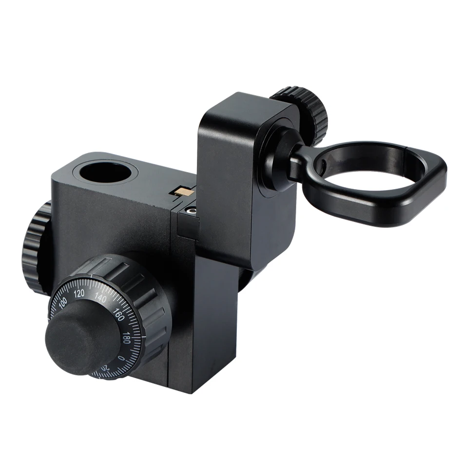 Imagem -03 - Suporte de Vídeo Microscópio Monocular 25 Ajuste Grosso e Fino mm 32 mm 360 ° Lente da Câmera Titular Rotação 50 mm