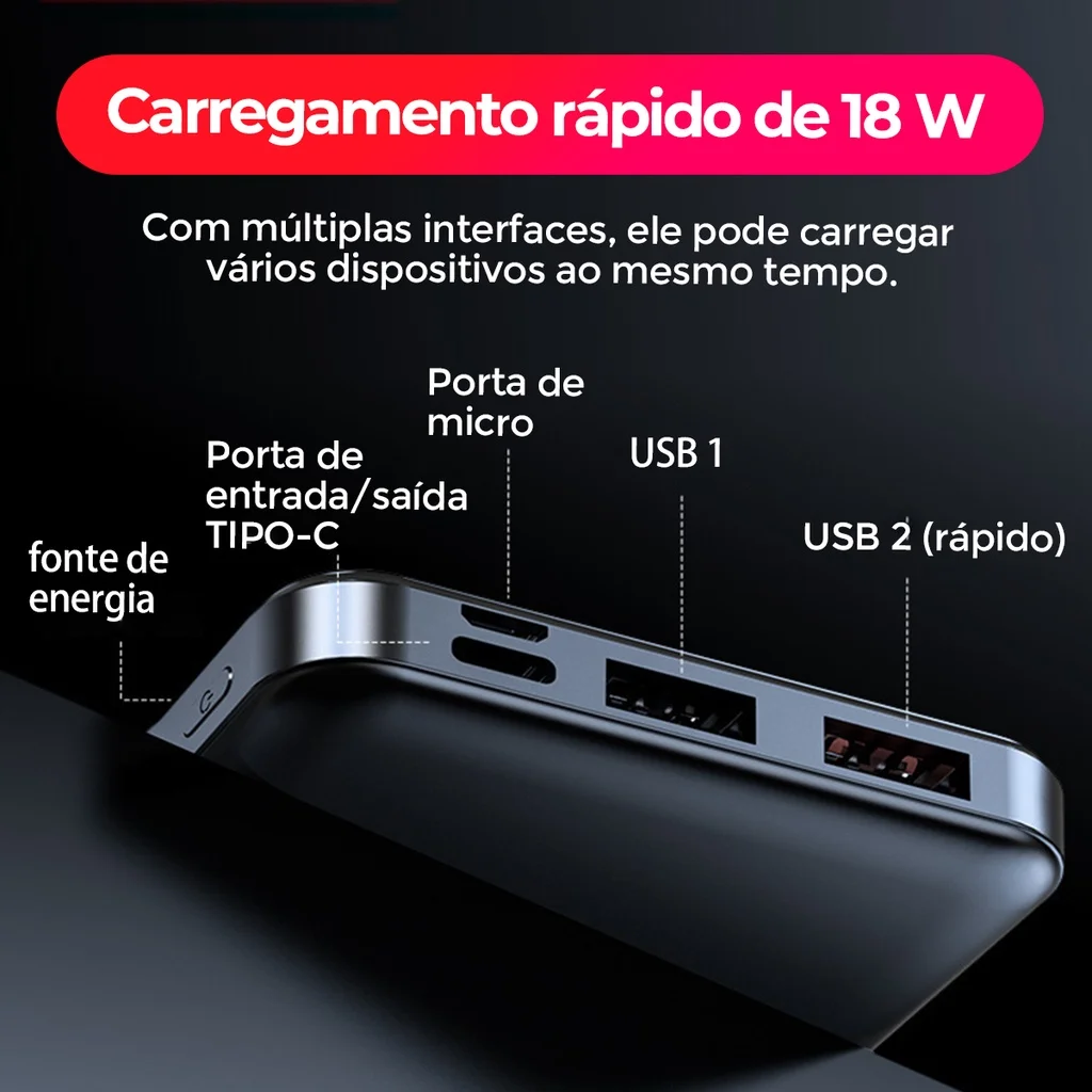 Cargador portátil para teléfono móvil, batería externa de 10000mAh y 5000mAh con USB, práctico, económico, envío gratis