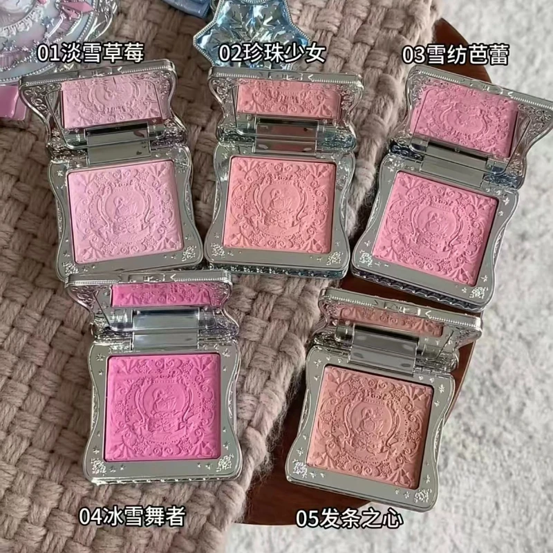 Flower Knows Snowflake Ballet Silk Satin Blush Soft Matte Long Lasting Natural Glow Waterproof Buildable Powder Delicate Makeup