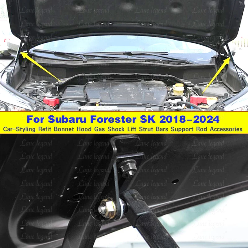 Barre de Levage de Capot de Voiture, Support pour Subaru Forester SK 2018-2024, 2023, 2022, 2021, 2020, Tige de Support