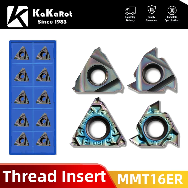 KaKarot MMT16IR AG55 AG60 ISO100 ISO125 150 175 200 250 300 11W 14W WC50 CNC thread milling cutter Carbide tool threaded inser