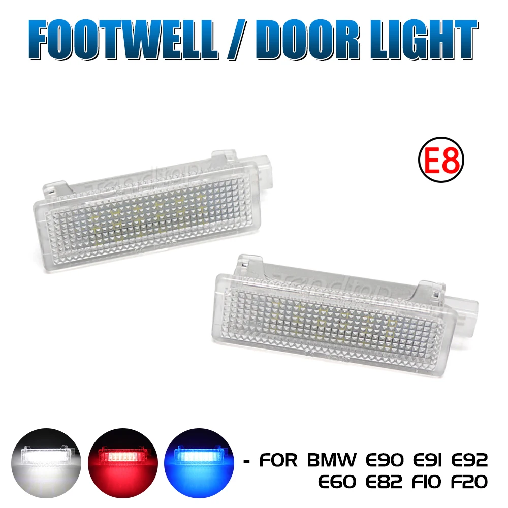 

2pcs Car Interior LED Footwell Light Foot Lamp Compartment Glove Box Lamps For BMW E90 E91 E92 E60 E65 F10 F20 E87 X5 E70 X3 E83