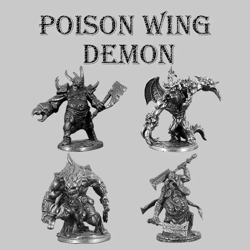 Demon Dragon figurki żołnierz metalowa gra planszowa kawałek miniaturowa ozdoba akcesoria pulpit wnętrze samochodu statyczny model stanu