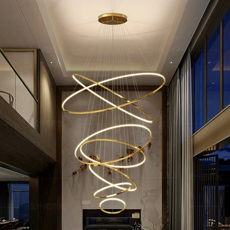 Imagem -02 - Nordic Pendant Lights For Home Decoration Stair Chandelier Sala de Estar e Jantar Luz de Teto Iluminação Interna