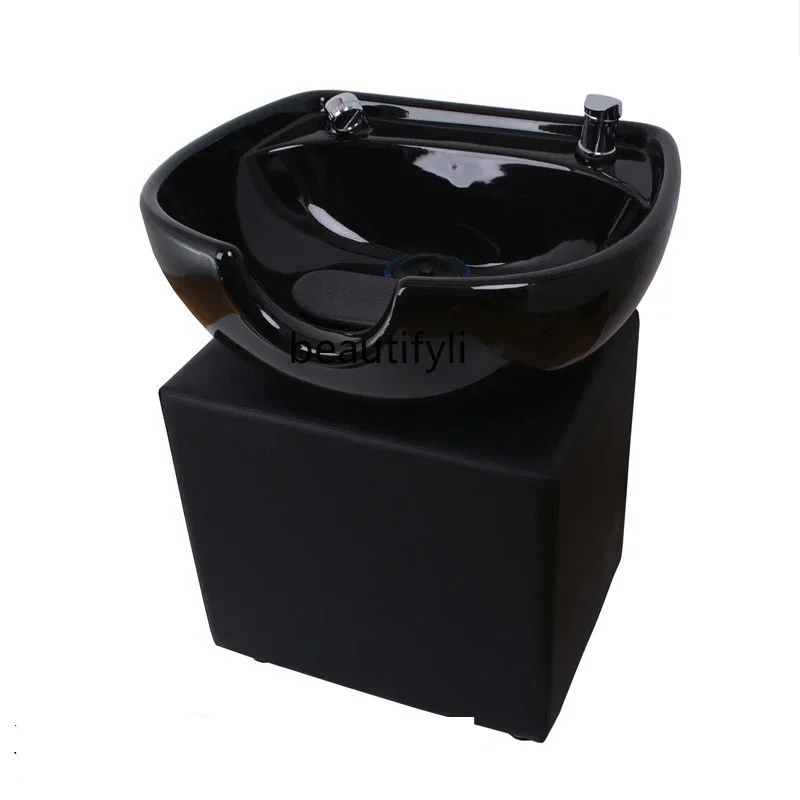

SS03A Sitting Shower Basin Barber Shop Ceramic Basin Shampoo Basin Vertical Hair Salon Shower Pool