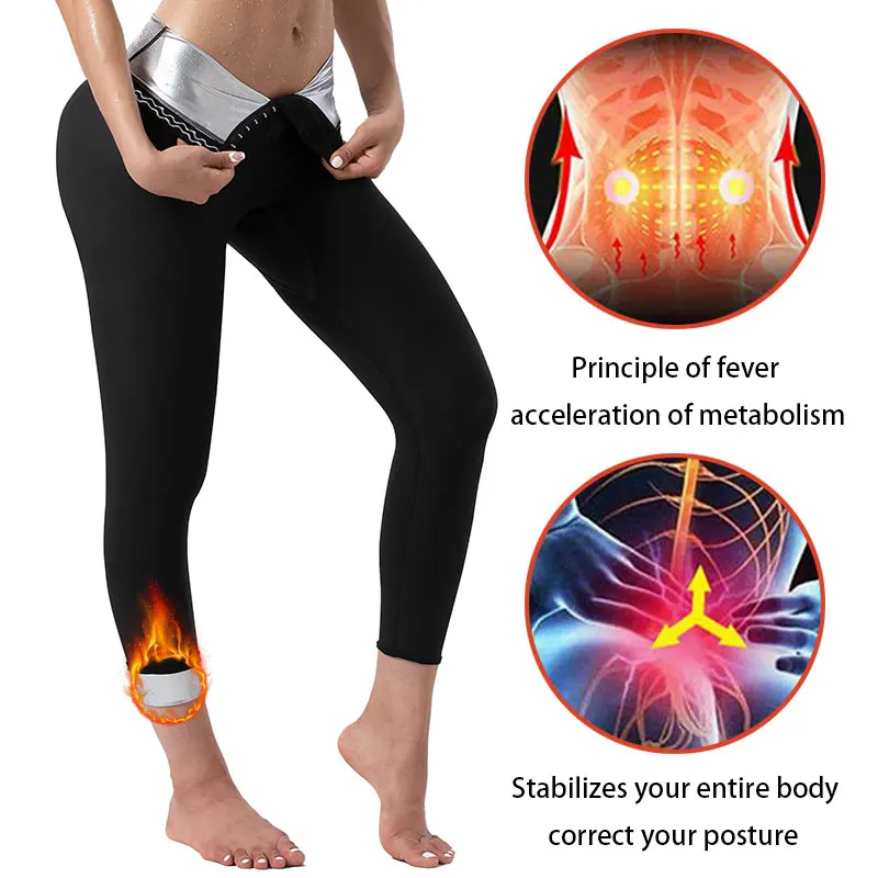 2024 New Sauna Pants Women Sweat Capris Slimming Leggings,Crotch Breathable,High Waist Double Silicone Workout Body Shaper Suits