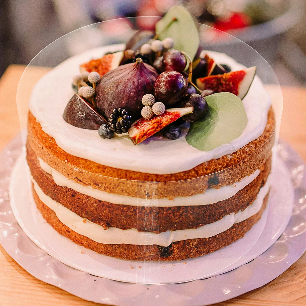 

Cake Border Strips Reusable Transparent Plastic Mousse Thickened Edge Protector Decorative Baking Supplies for Birthday