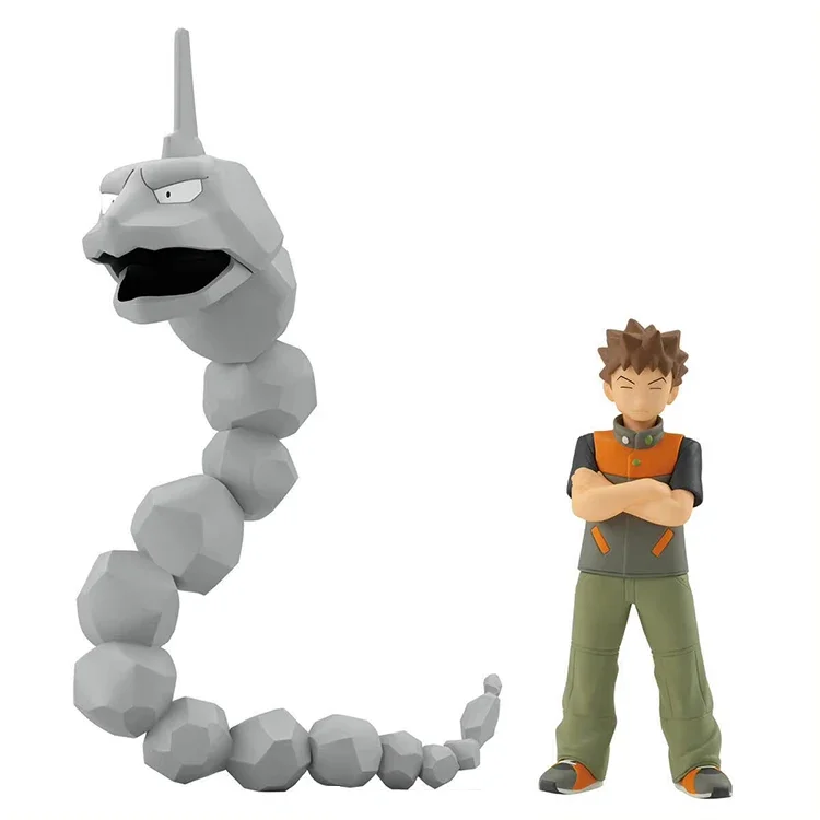 Originele Bandai Shokugan Pokemon Schaal Wereld Kanto Regio Brock Onix Actie Figuren Verpakt Gloednieuw Voor Kinderen Speelgoed Cadeau