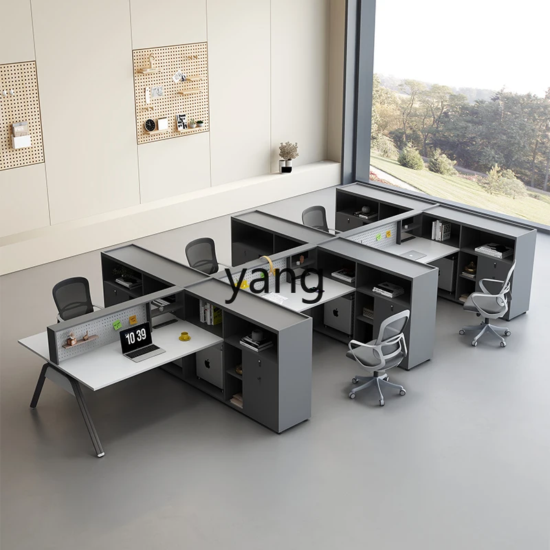 

LM desk face to face two people screen staff booth staff table and chair