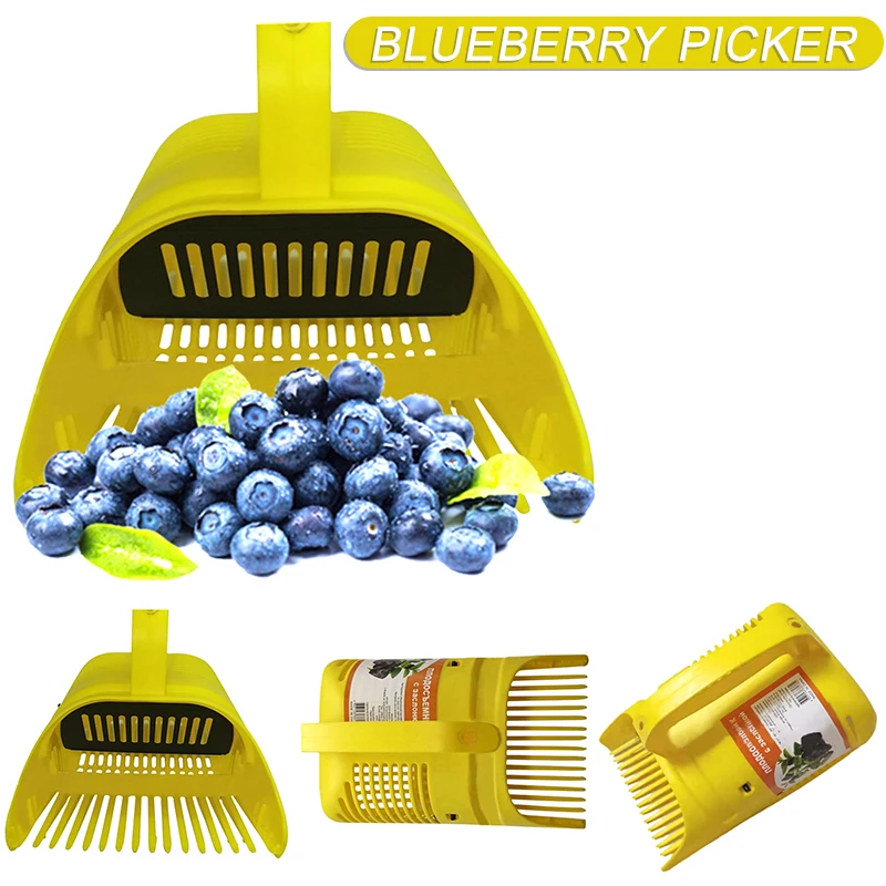 Handheld Portable Berry Blueberry Picker Plastic Comb Rakes Picking Collection Farm Orchard Harvester Berries Collecting Scoop