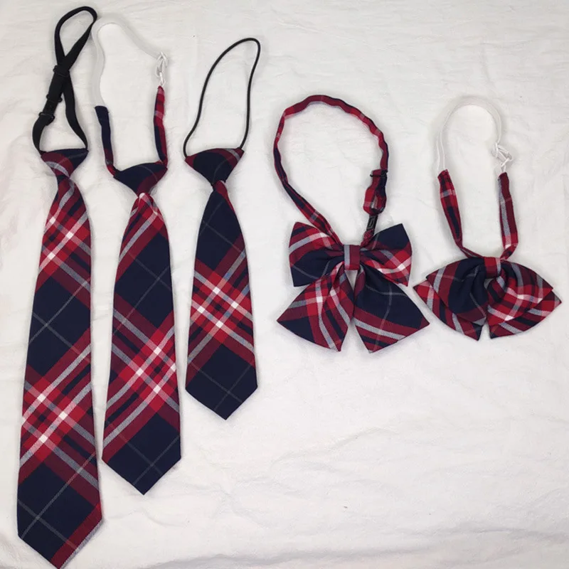 5 lazy women's student uniforms in the same color, school uniform, tie set, bow tie, JK neckline accessories