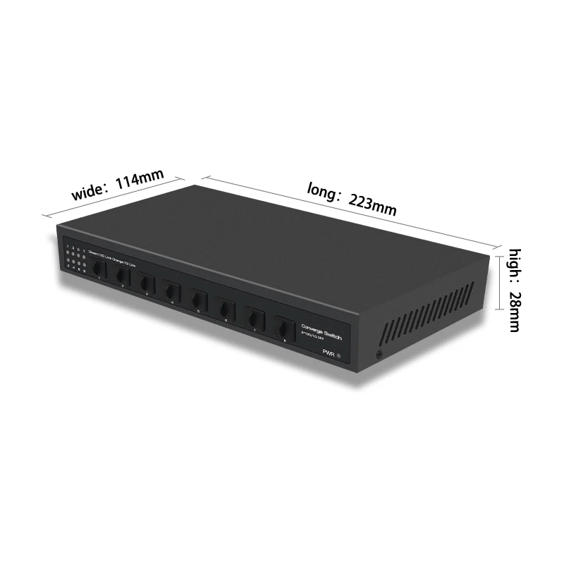 JT-COM 8*10G gaspille + commutateur de réseau Ethernet non géré de bureau de commutateur