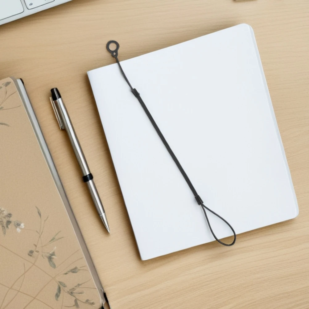 6pcs Stylus Pen Lanyard Anti Lost Spring Rope Plastic Coiled Device Elastic Tether Pen Chain Clipboards Touch Pens Tool