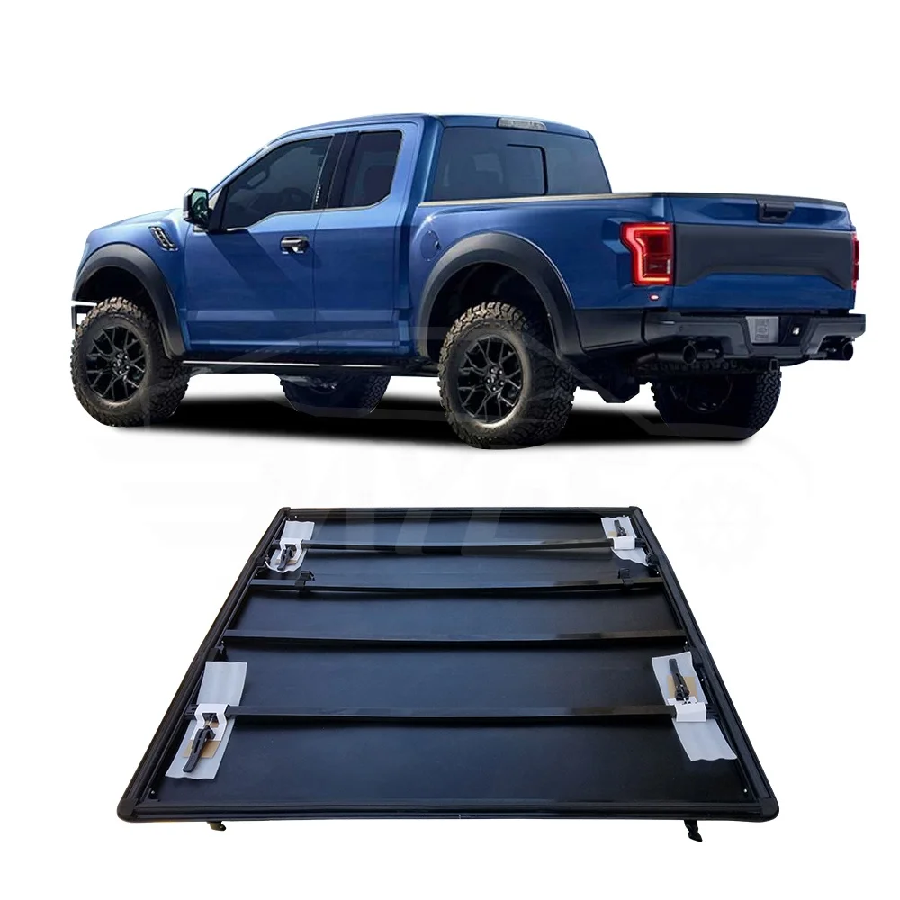 

Modification Pickup No Drill Waterproof Folding Trifold Soft Tonneau Cover for ford Ranger F150 F250 F350