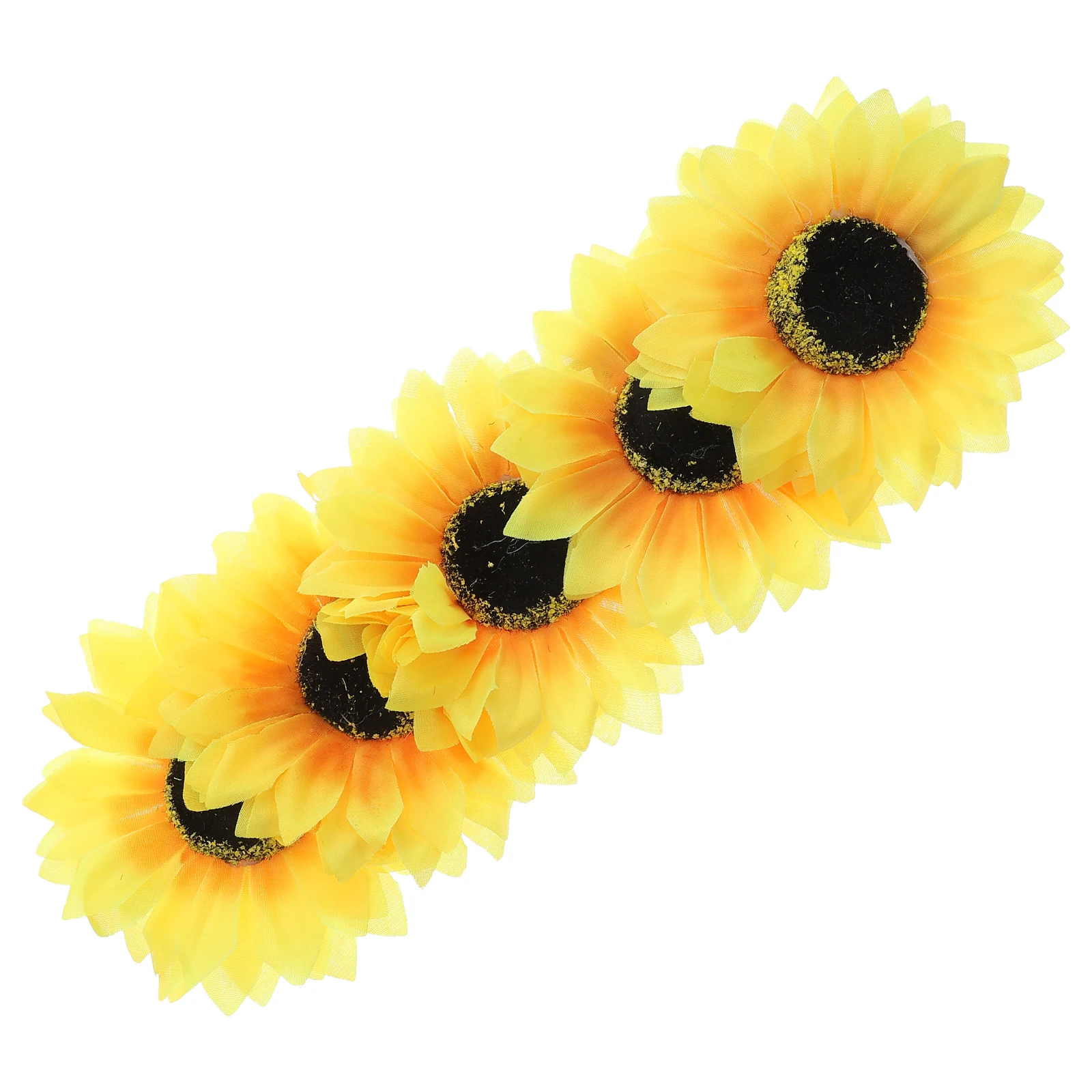 

One Size Simulated Sunflower Headbands for Women Hairbands Fashion Headwraps Comfortable Stretchy Makeup Hairband Party Sports