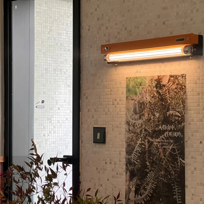 ضوء ليلي LED خشبي ديكور إبداعي ملء ضوء غرفة النوم أباجورة أنبوب أكريليك شفاف الشمعدان لغرفة النوم صالون مصباح ليد