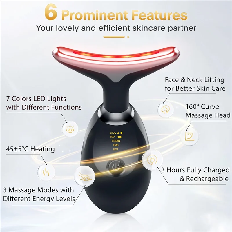 

7-In-1 Anti Wrinkles Face Massager Face Sculpting Device Facial Neck Eye Skin Care Tool Device For Women And Man Easy Install