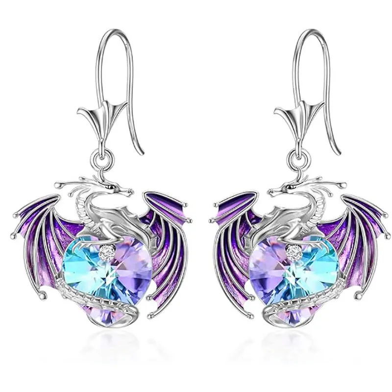 Damenmode-Schmuck, Kristall-Herz-Halskette, fliegende Drachen-Anhänger, Halsketten, Schmuck, Schlüsselbein-Kette, Choker, Geschenke – Detail 9