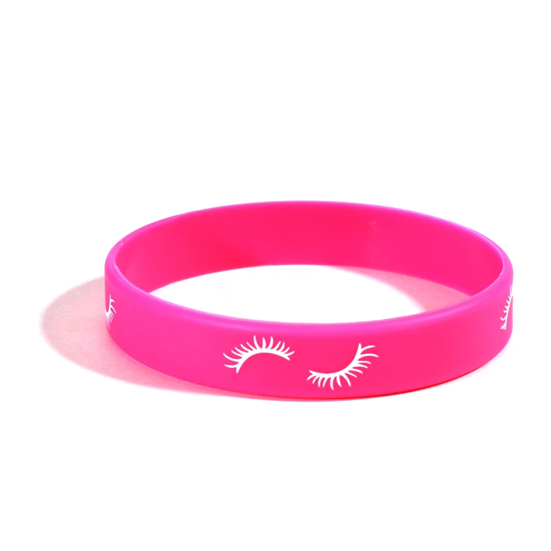 RISI For Eyelash Extension Wristband Bracelets Sport Elastic Silicone Bracelets Bangles Unisex Makeup Salon Member Gifts