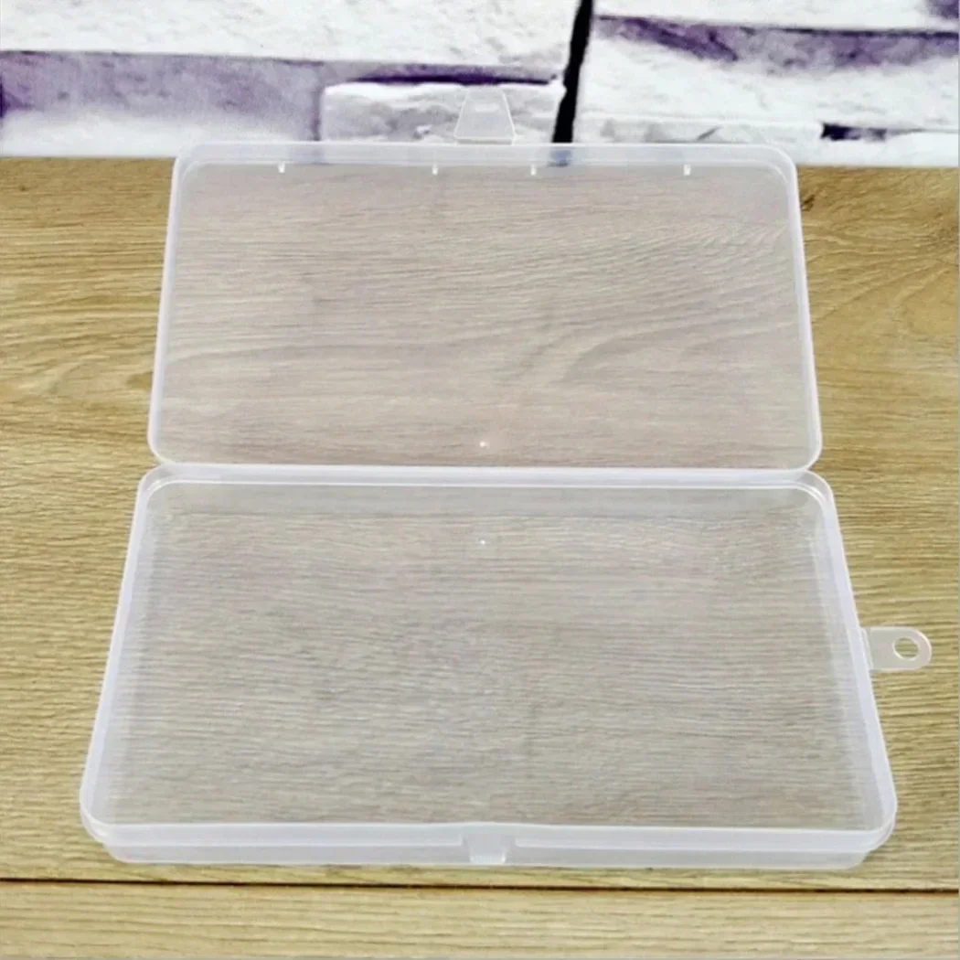 Transparent Plastic Storage Jewelry Box Empty Storage Box Container For Beads Earring Box Jewelry Rectangle Case 17.5*10*2.2cm