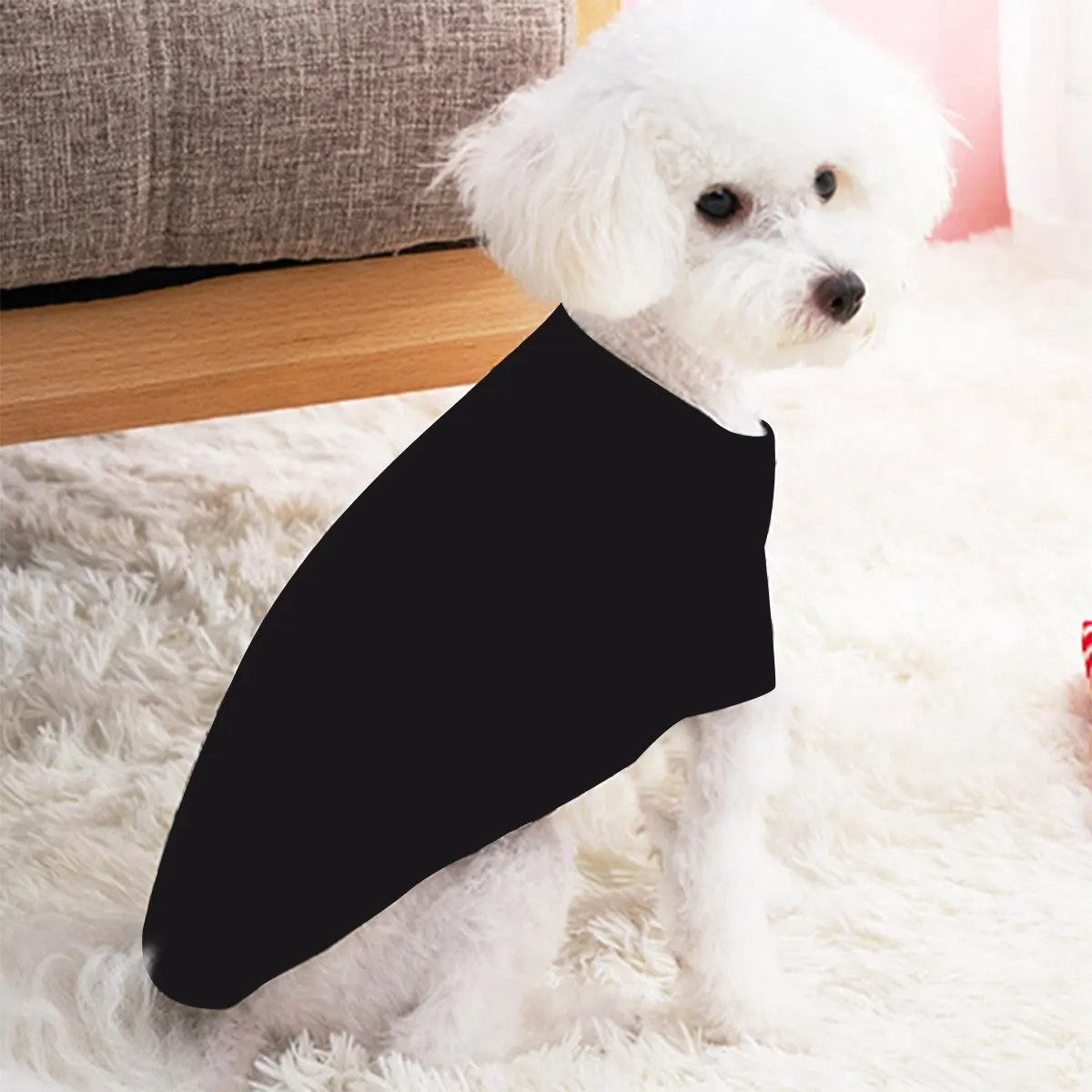 

Комплект из 2 предметов: повседневная одежда для щенков, удобное и легко надеваемое пальто для собак, модная повседневная одежда для маленьких собак, для дома и улицы - черный